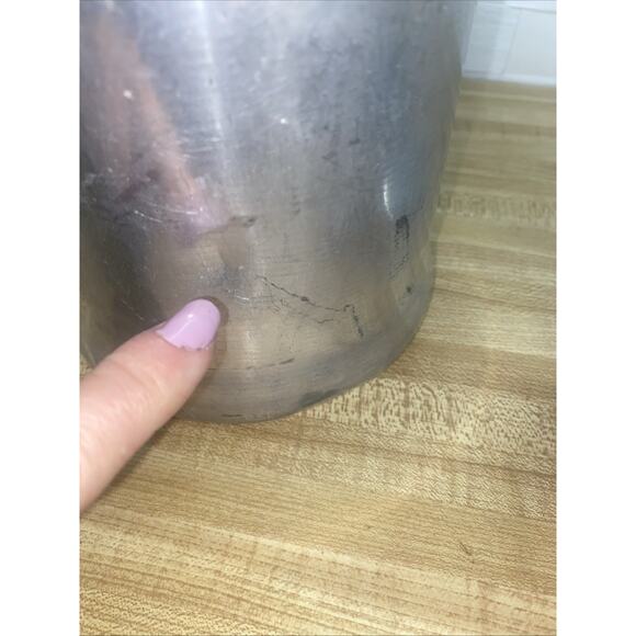 VINTAGE COMET 9-CUP CAPACITY ALUMINUM COFFEE POT PERCOLATOR WITH COPPER HANDLES - Picture 7 of 11